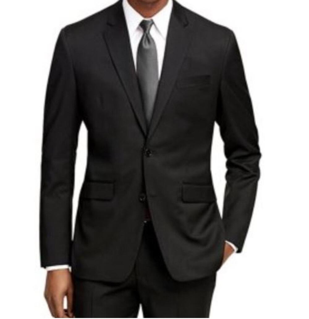 BRAVEMAN Blazer Suit Jacket Size 42R/36W Black NWT Classic Fit Pro2 2 Button